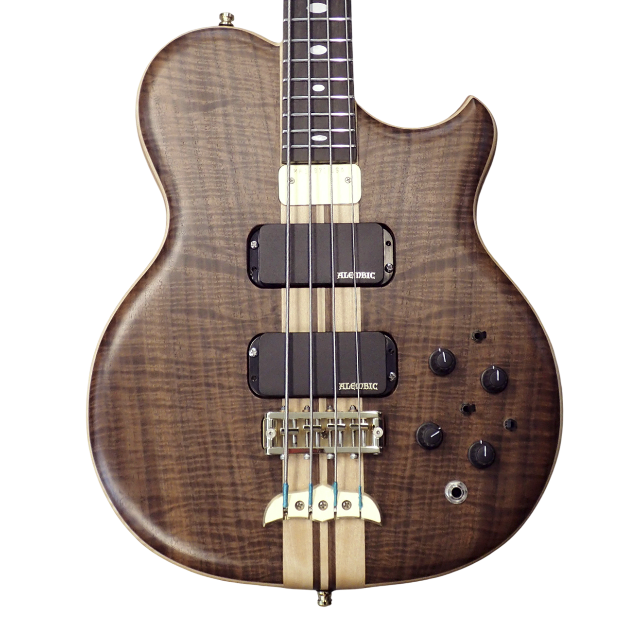 Crest bass in Flame Walnut