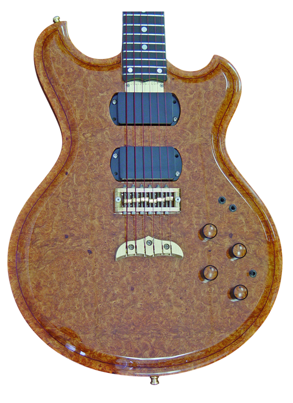 Skylark guitar in Burl Amboyna