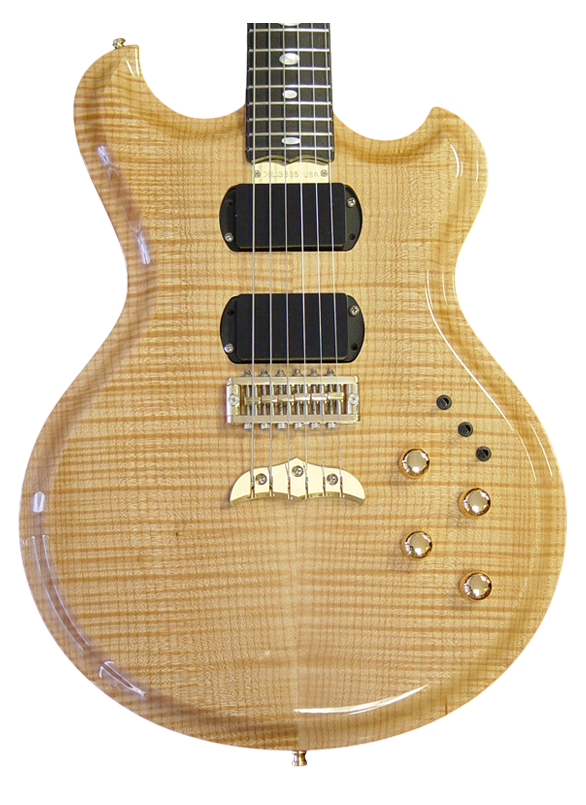 Skylark guitar in Flame Maple