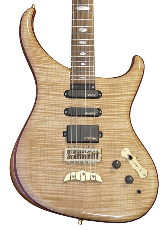 Orion guitar in Flame Maple