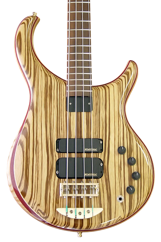 Excel bass in Quartersawn Zebrawood