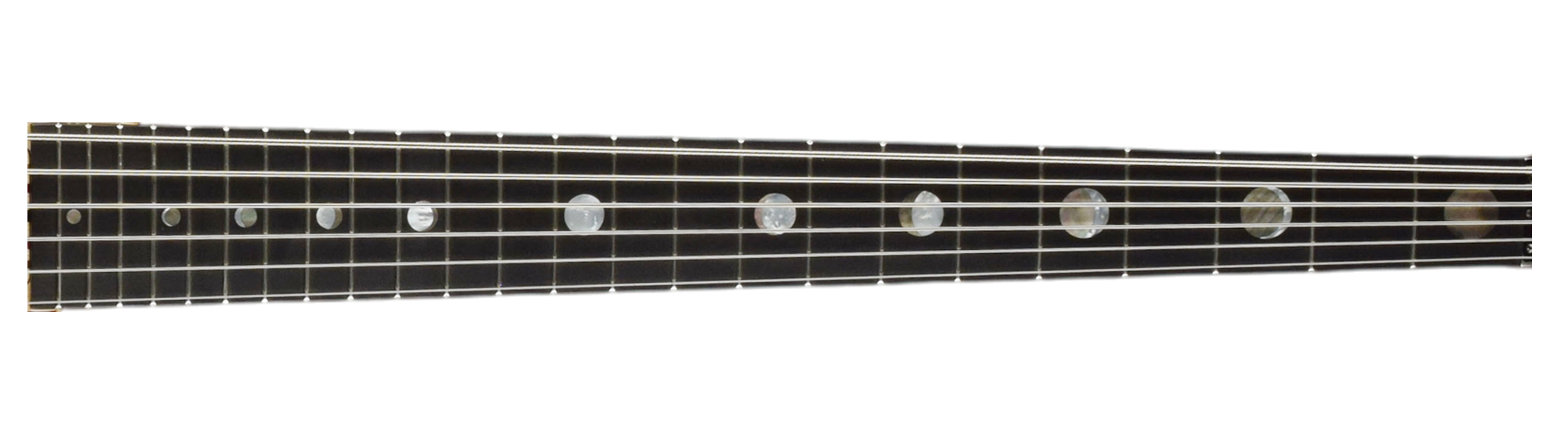 Silver Alchemy full fingerboard inlay with custom inlays