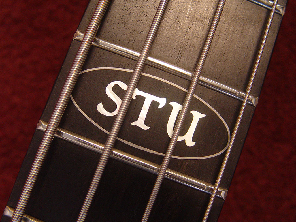 STU inlay in mother of pearl