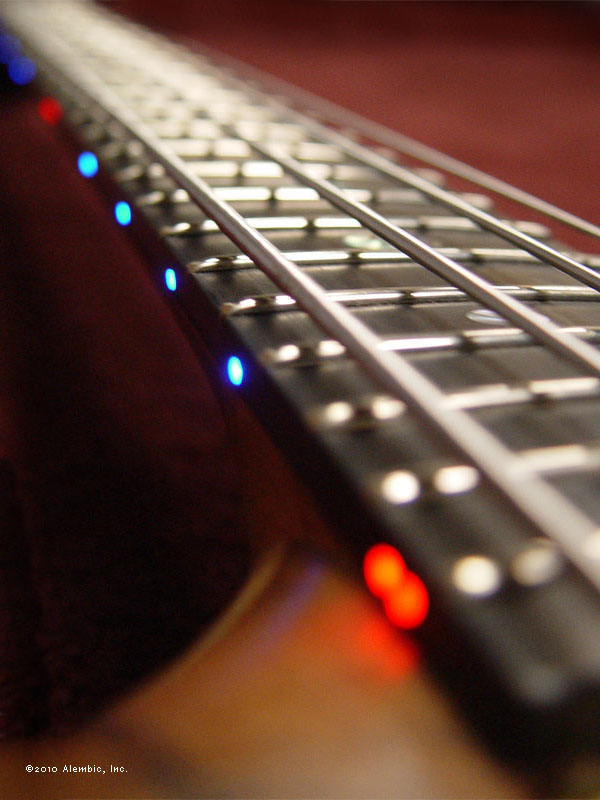 Side LEDs in blue with red