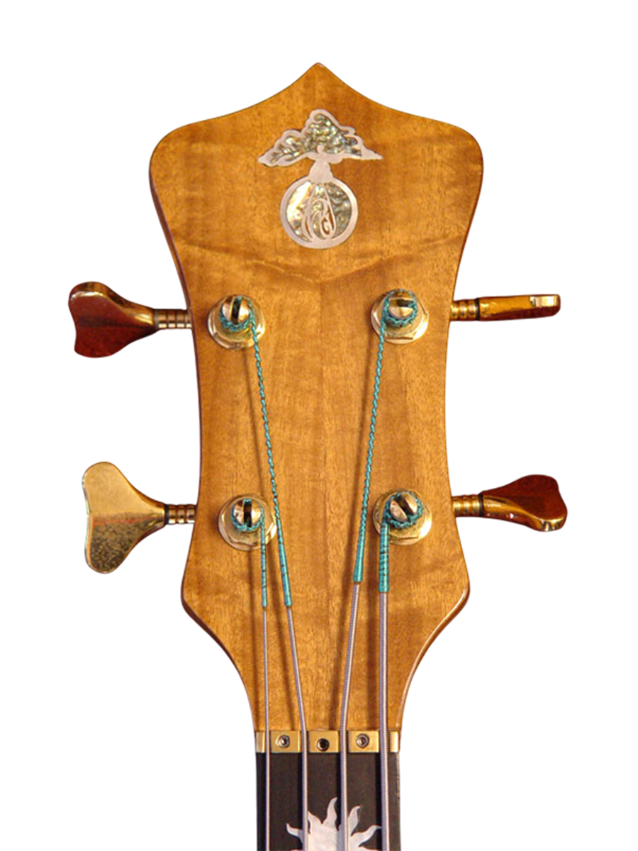 Silver handcut logo with abalone