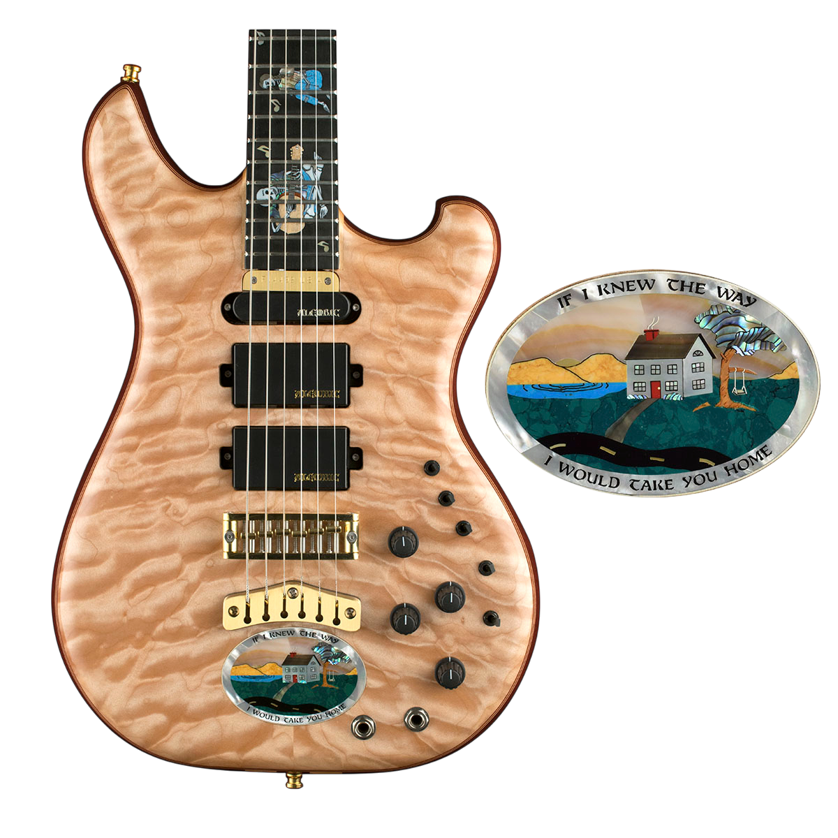 Quilted Maple Further with Ripple medallion inlay