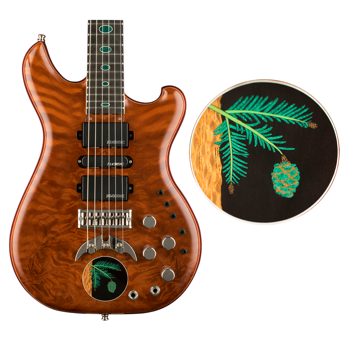Curly Redwood Further with Sequoia medallion inlay