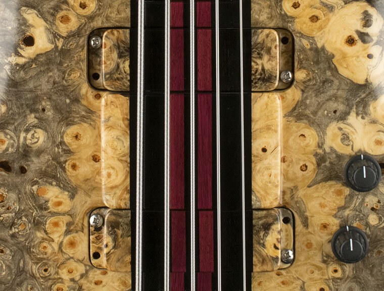 Buckeye, Ebony, and Purpleheart Continuous Wood MXY4 plus Ramp