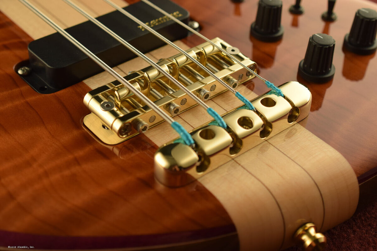 Goldplated Capsule 4-string tailpiece
