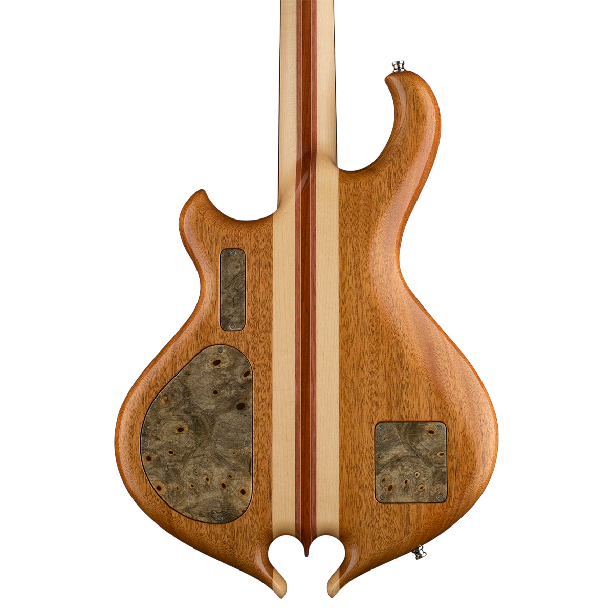 Darling with Mahogany back and Buckeye Burl wooden covers to match top wood